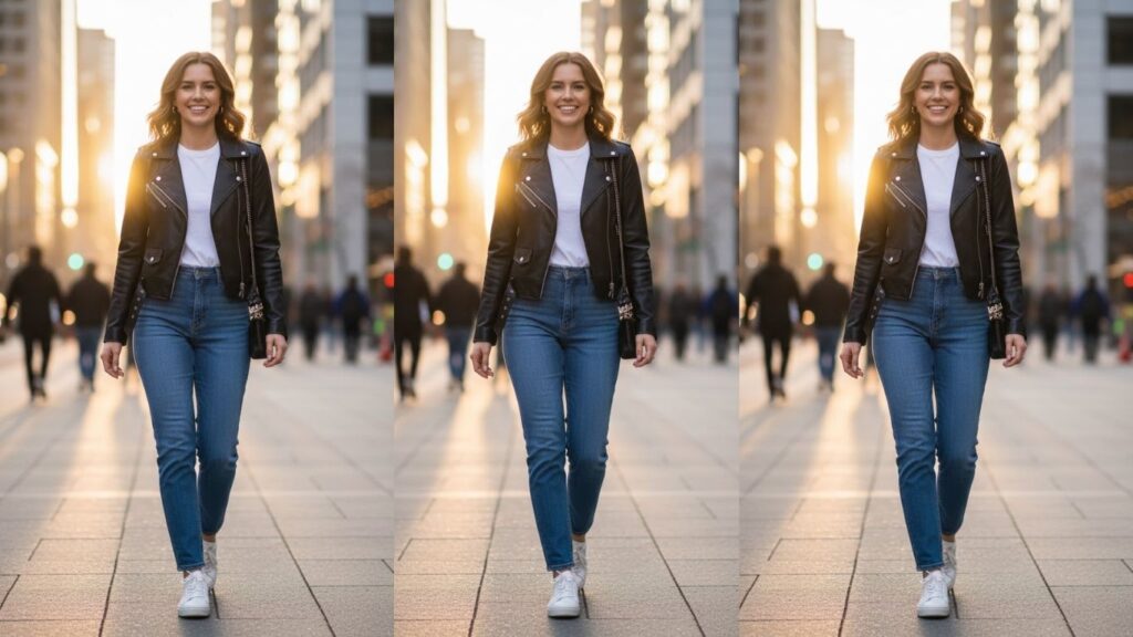15 Jeans and Leather Jacket Outfit Ideas