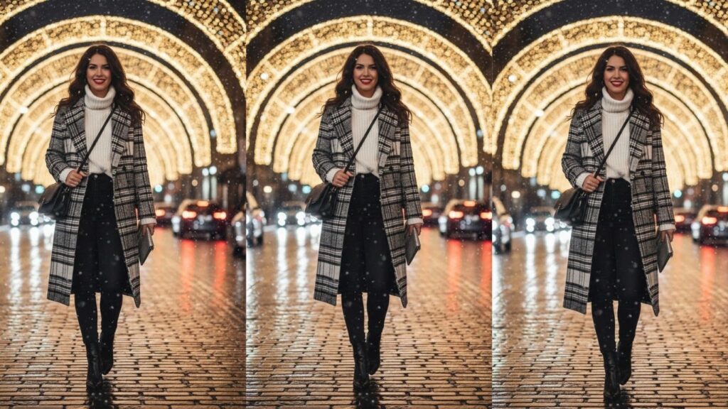 15 Long Plaid Coat Outfit Ideas