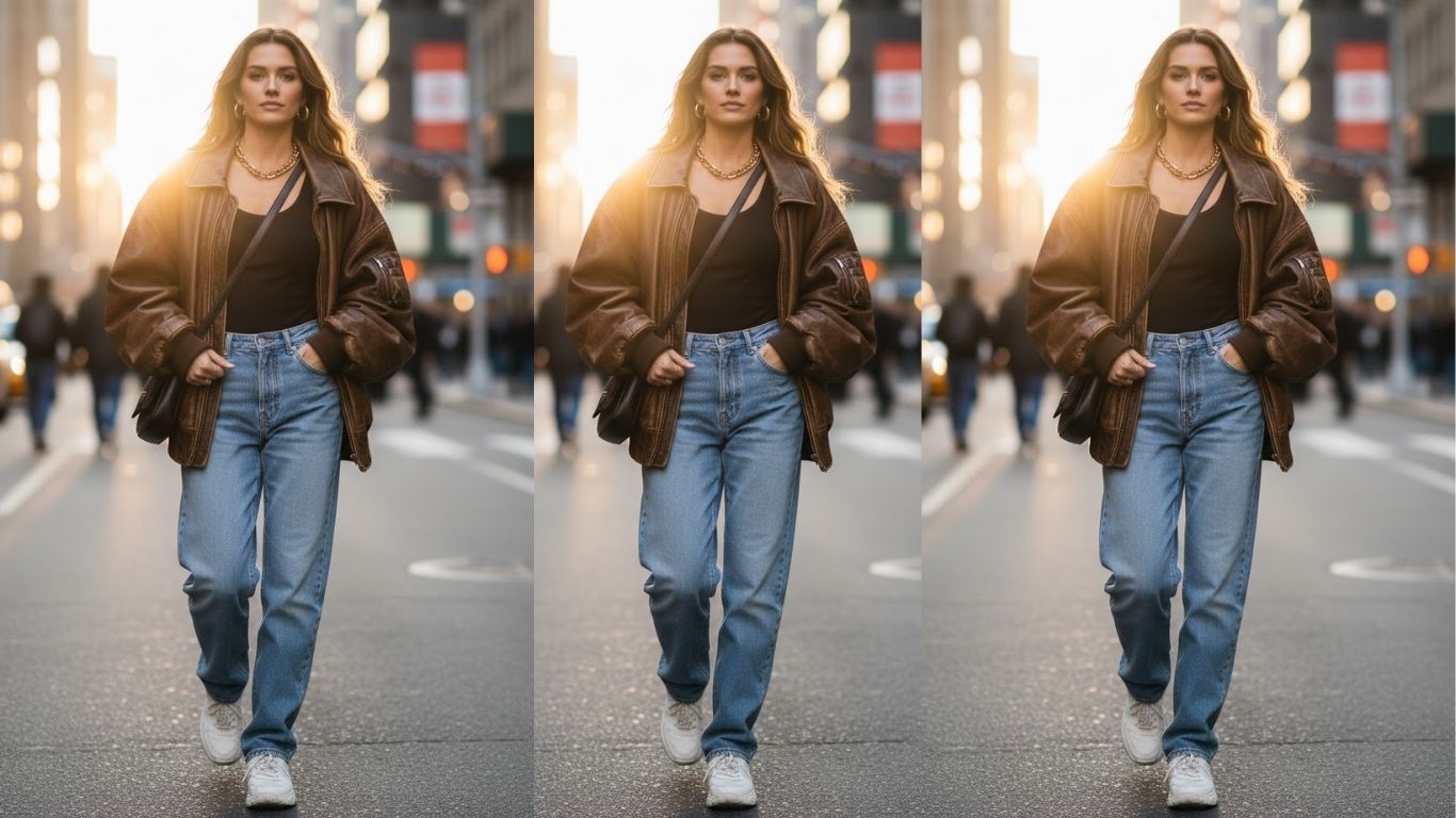15 Oversized Brown Leather Jacket Outfits for Stylish Everyday Looks