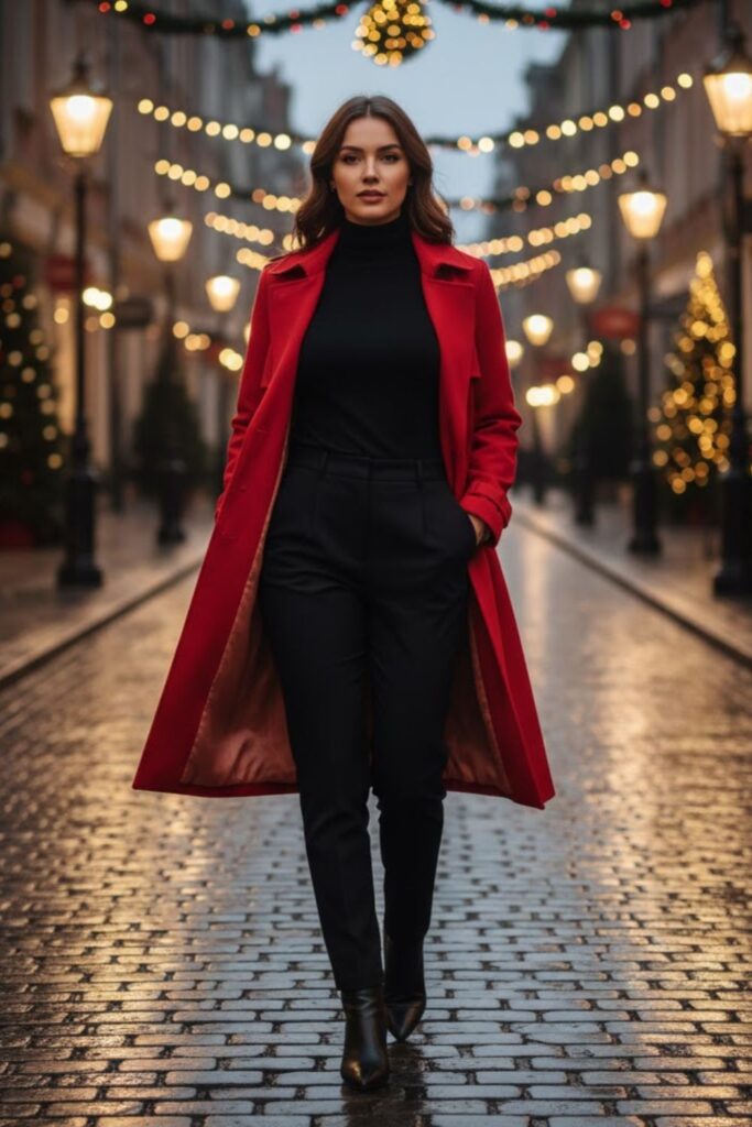 15. Winter Trench Coat with a Monochrome Base