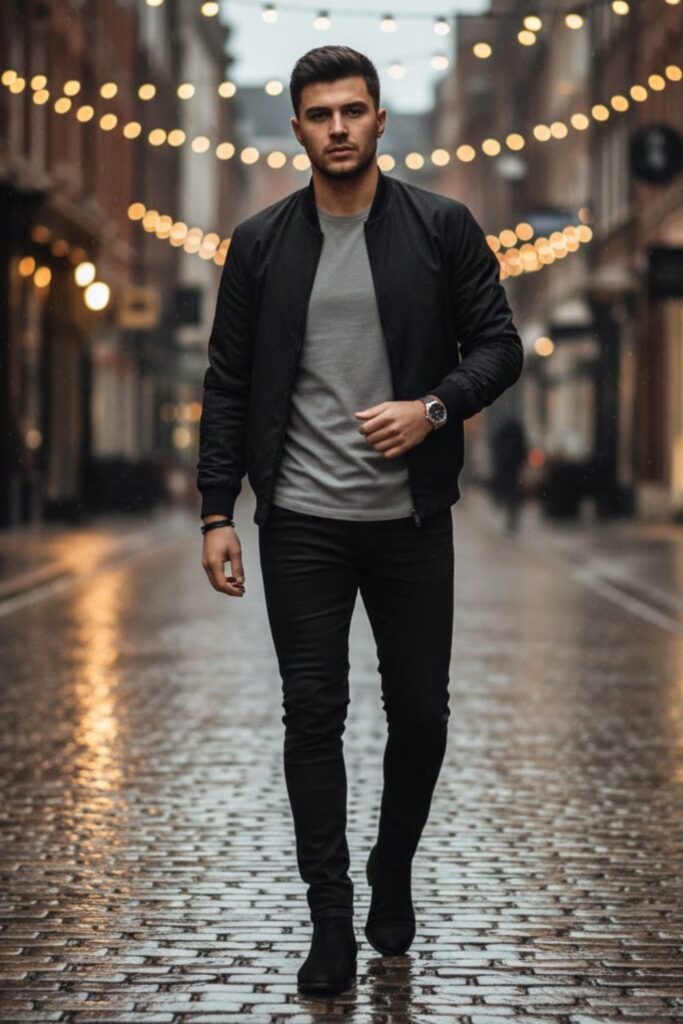 1. Casual Street Look with Slim Black Jeans
