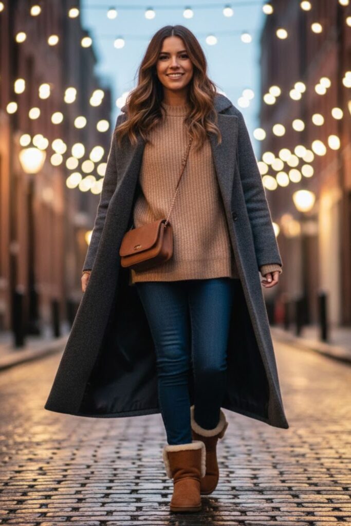 1. Skinny Jeans and Oversized Sweater