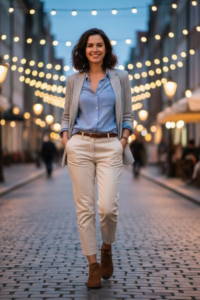 10. Spring evening lightweight styling