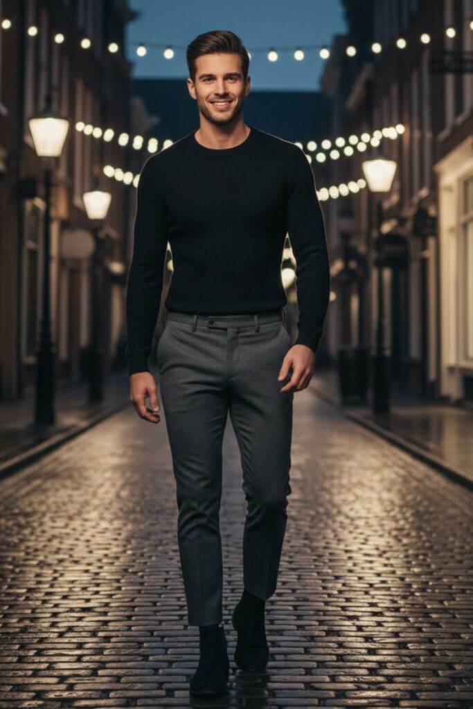 11. Modern Look with Cropped Trousers