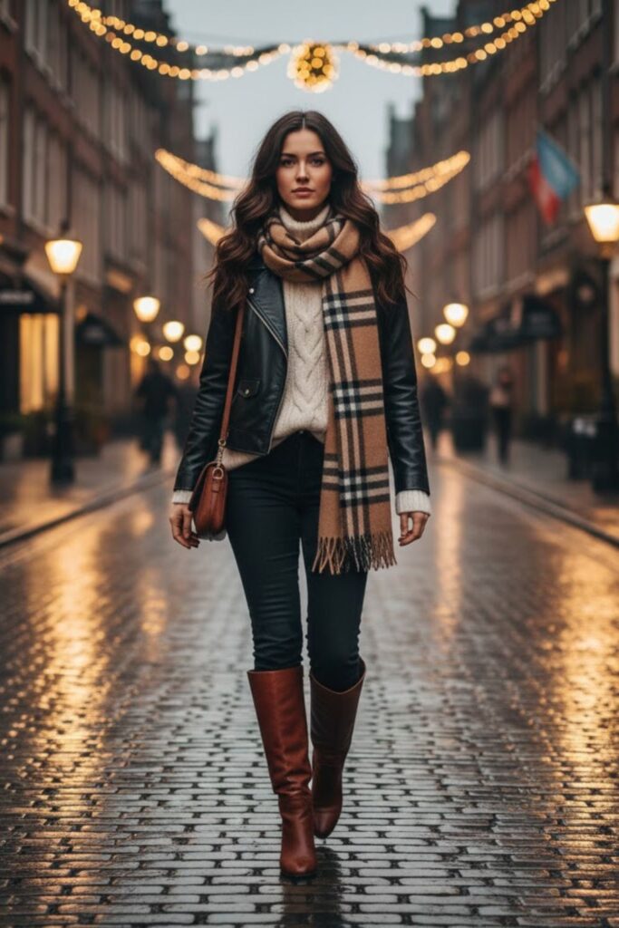 13. Leather Jacket With Warm Layers