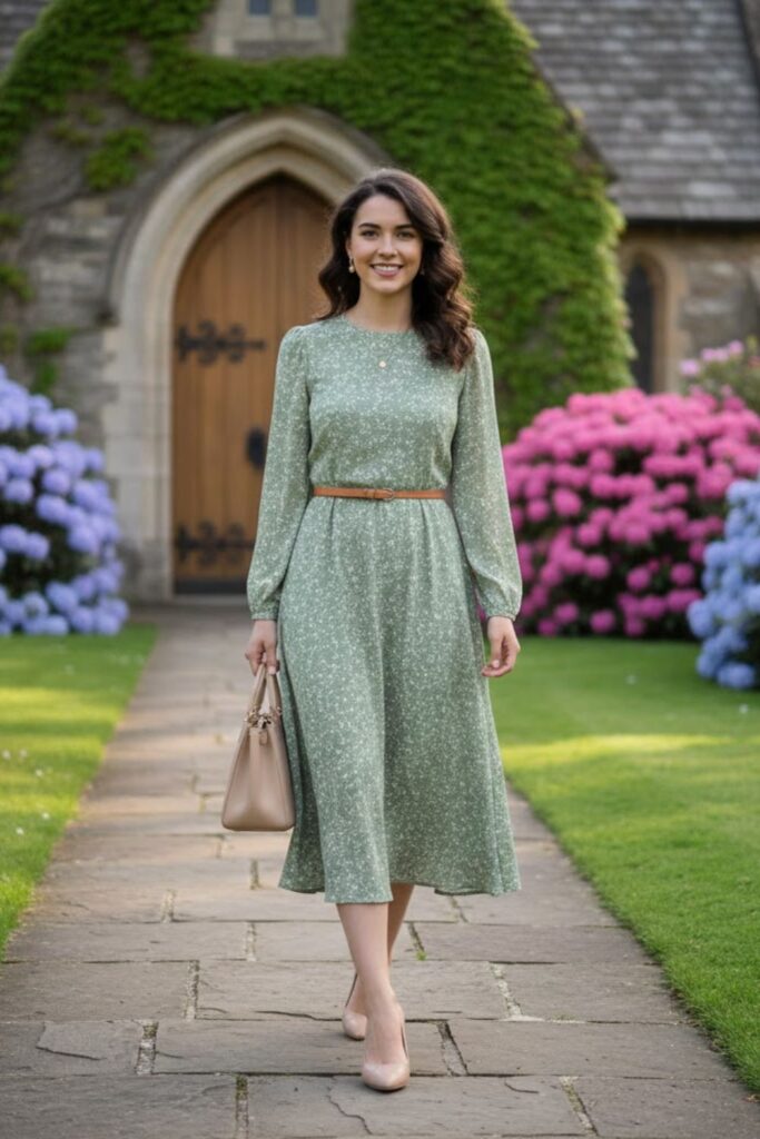 13. Long-Sleeve Dress with Belt