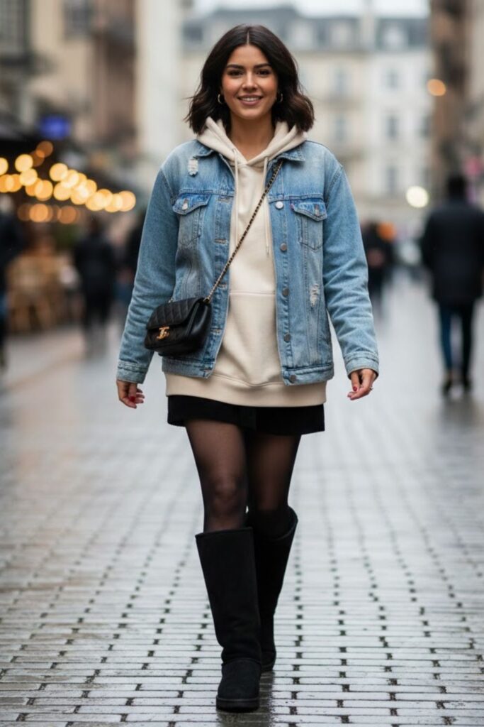 14. Hoodie and Mini Skirt Combo