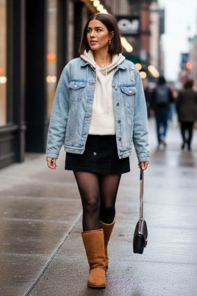 14. Hoodie and Mini Skirt Combo