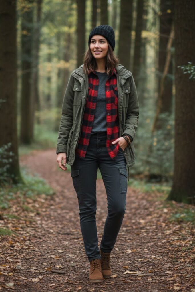 14. Rugged outdoor inspired look
