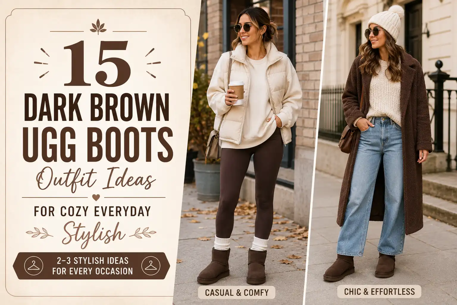 15 Dark Brown UGG Boots Outfit Ideas for Cozy Everyday Stylish