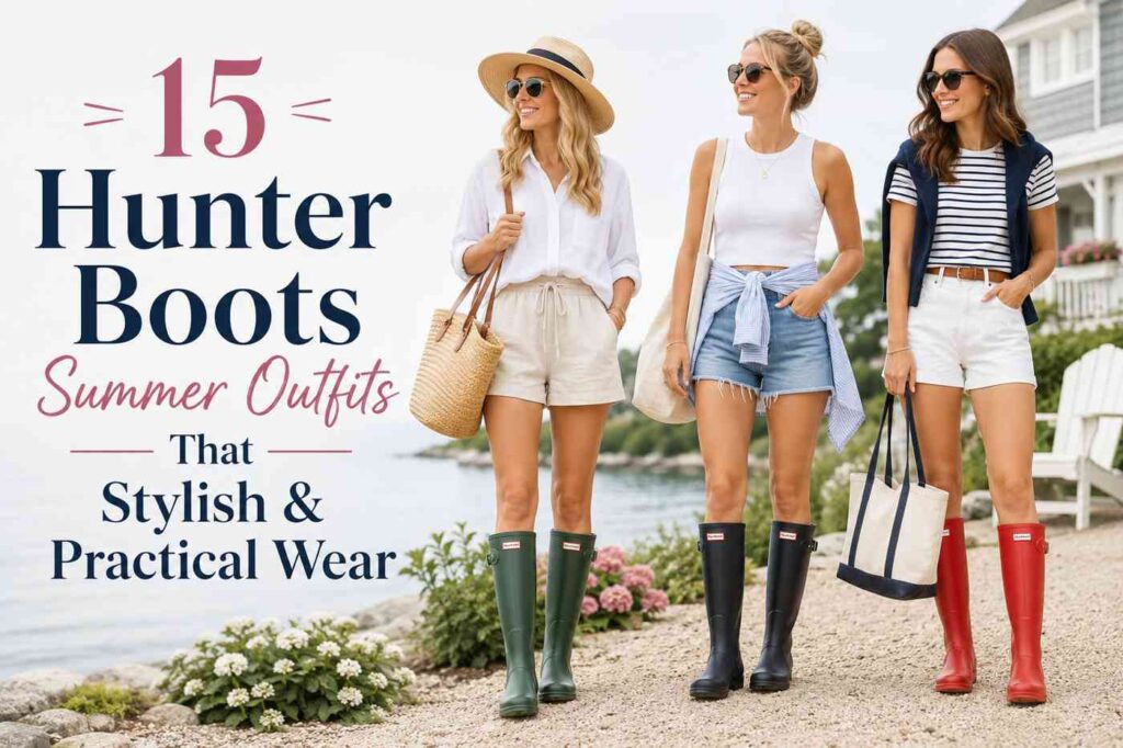 15 Hunter Boots Summer Outfits