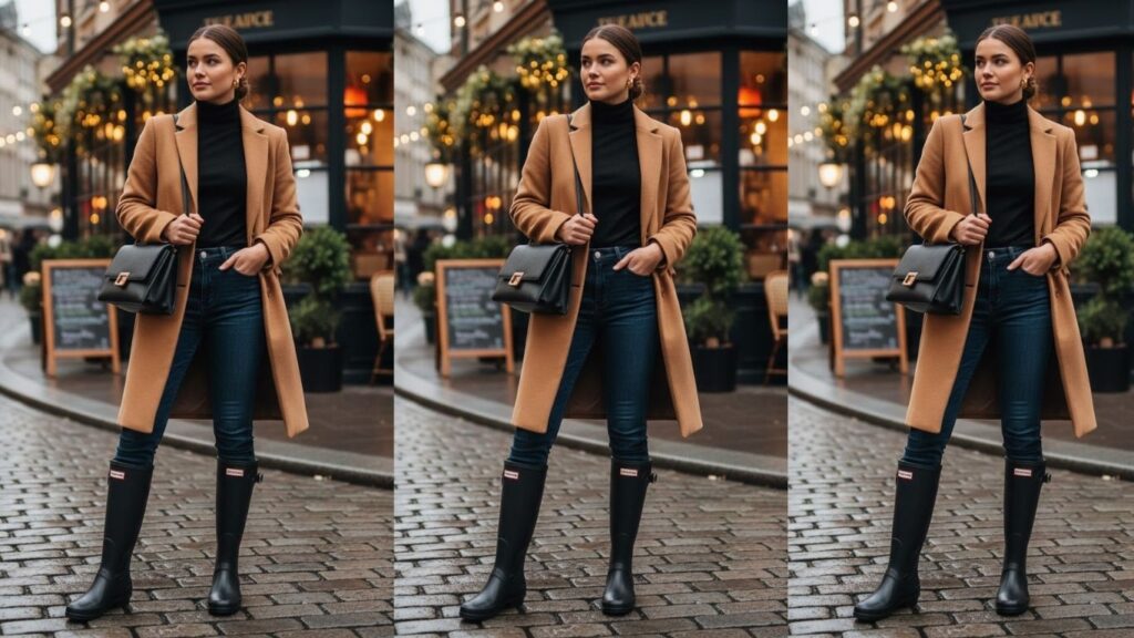 15 Hunter Refined Boots Outfit Ideas for Elevated Everyday Style