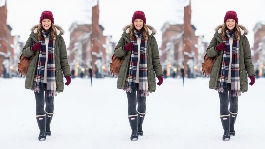 15 Hunter Snow Boots Outfits For Warm and Stylish Winter Days