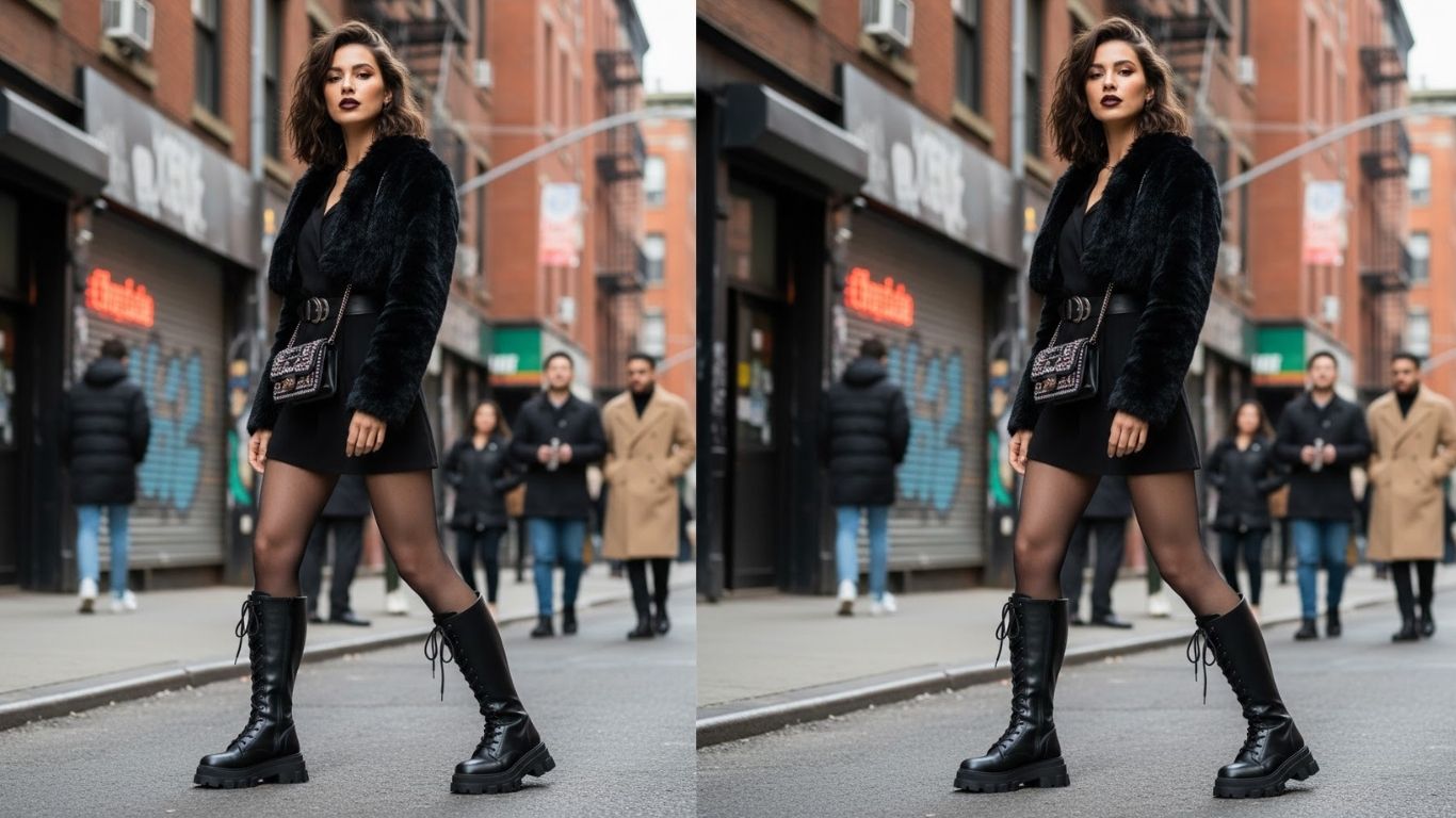 15 Knee High Chunky Boots Outfit Ideas To Rock Any Look