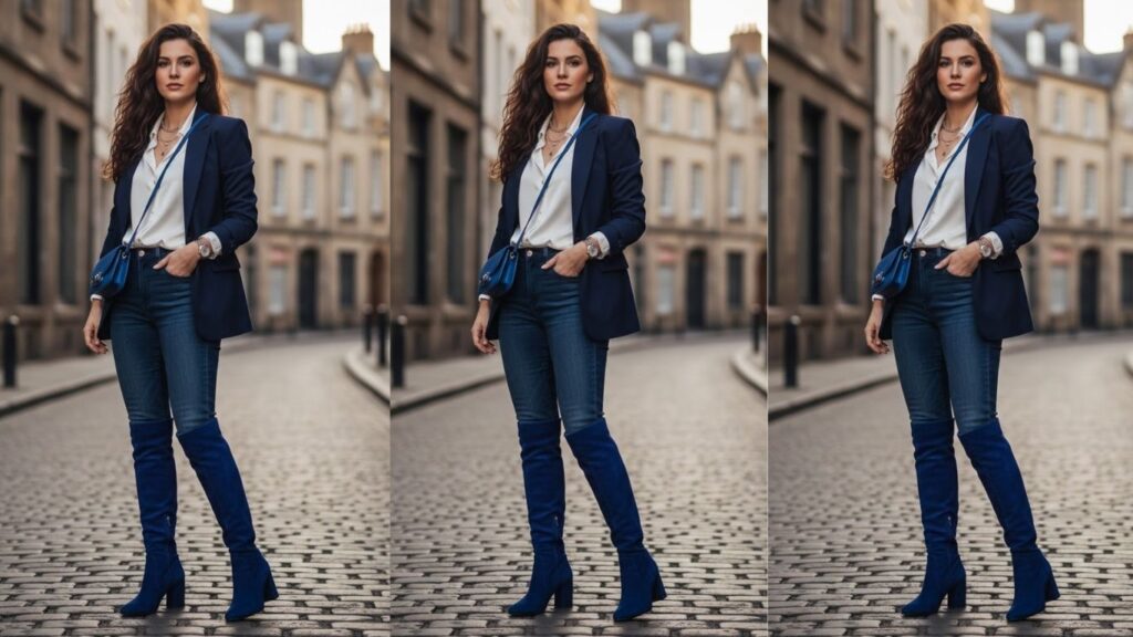15 Stylish Blue Suede Boots Outfits 