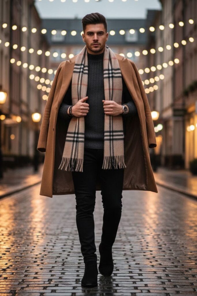 4. Winter Look with Wool Coat