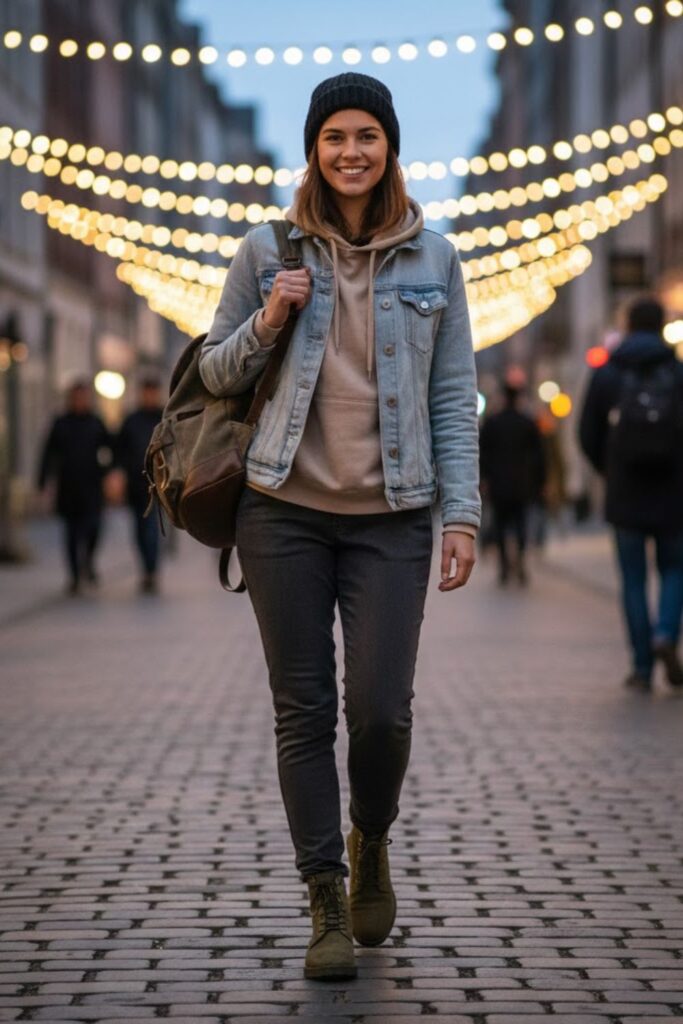 7. Street style inspired hoodie look
