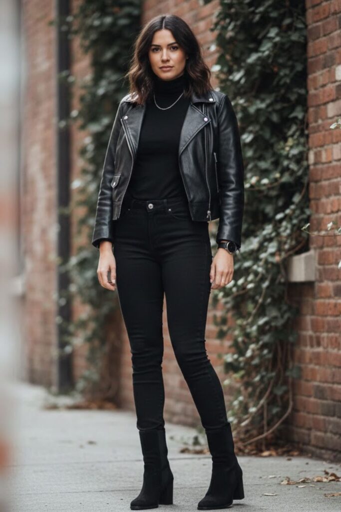7. Suede Boots with All-Black Outfit