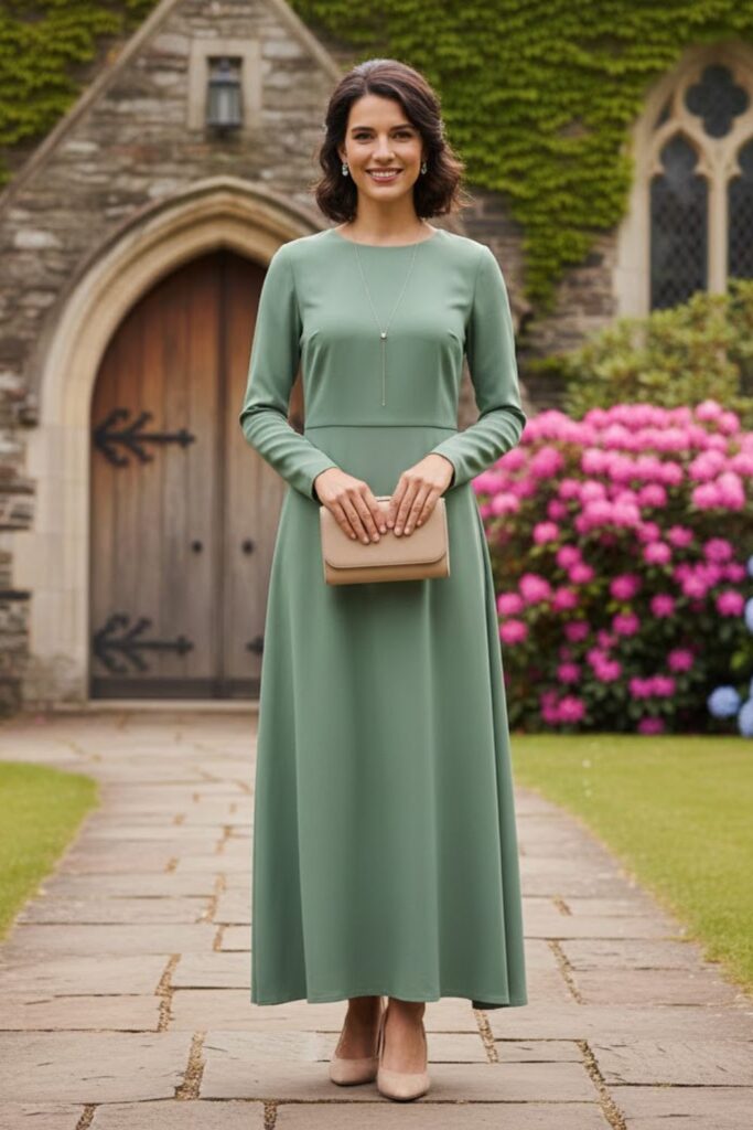 8. Maxi Dress in Soft Solid Color