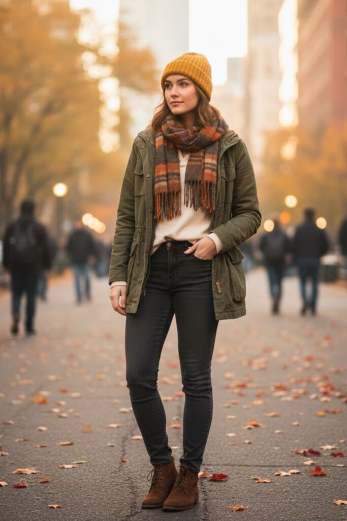 8. Urban layered fall look