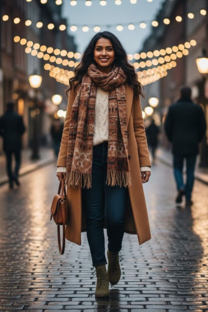 8. Winter-ready wool coat pairing