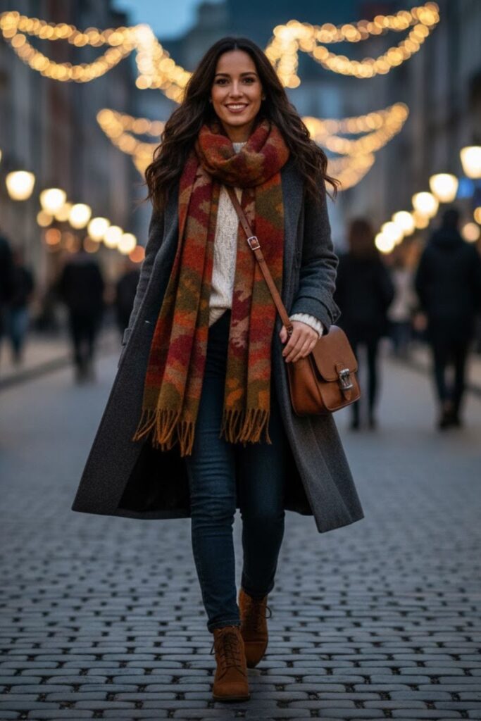 8. Winter-ready wool coat pairing