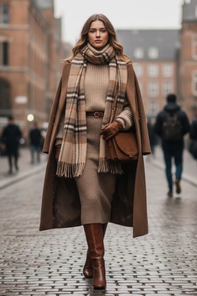 9. Monochrome Brown And Beige Look