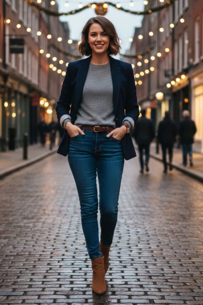 9. Smart Casual with Blazer and Jeans