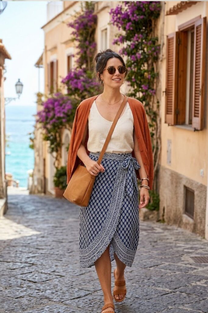 13. Wrap Skirt with Fitted Tank