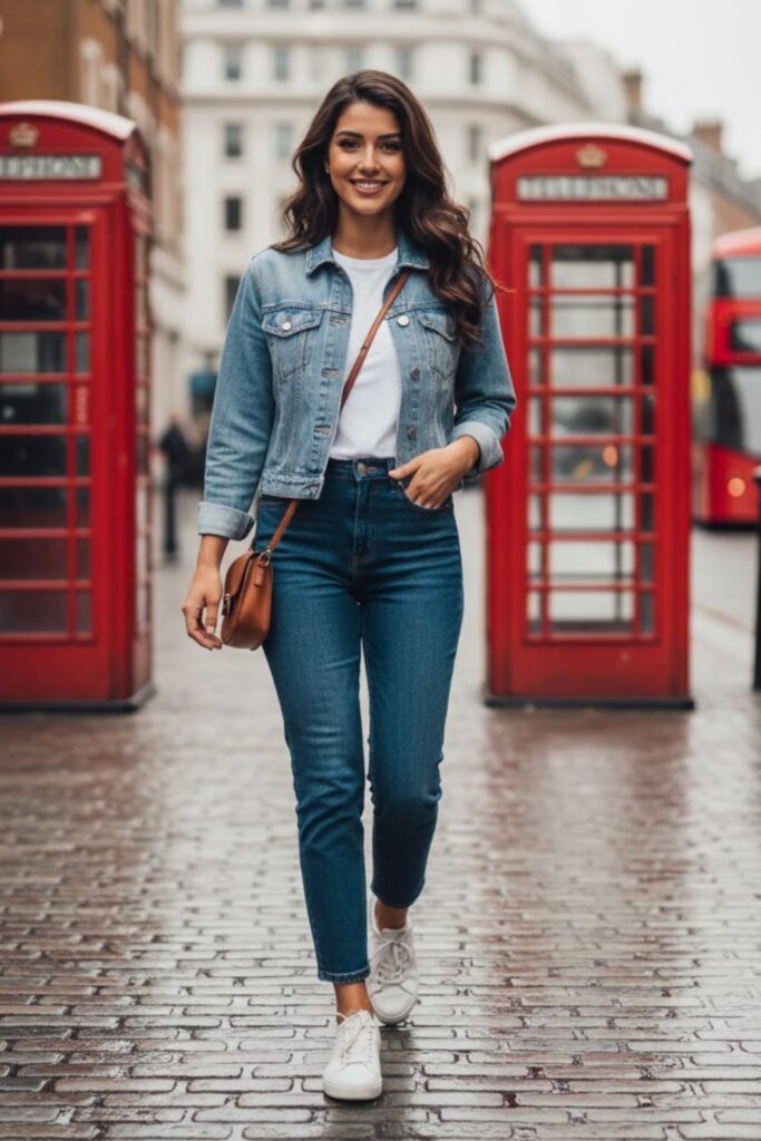 14. Cropped Jacket with High-Waisted Jeans