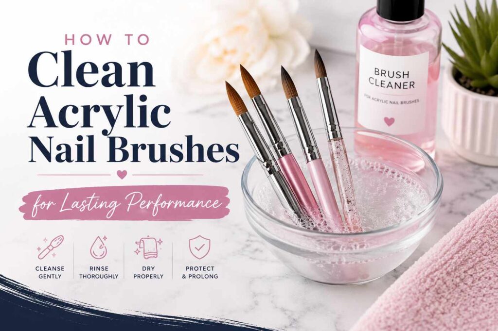 How to Clean Acrylic Nail Brushes