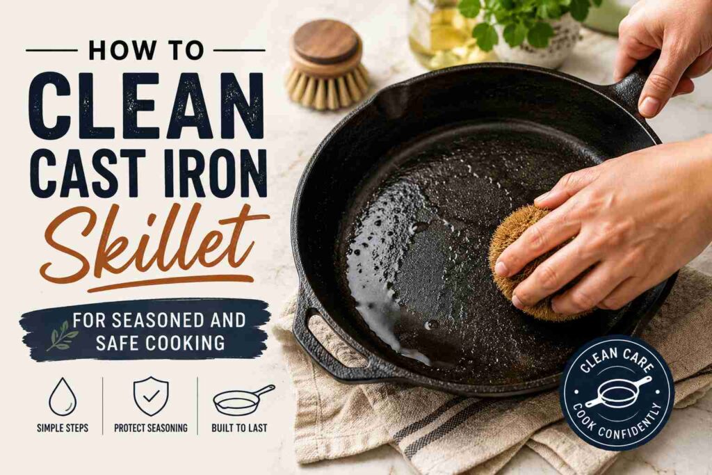 How to Clean Cast Iron Skillet