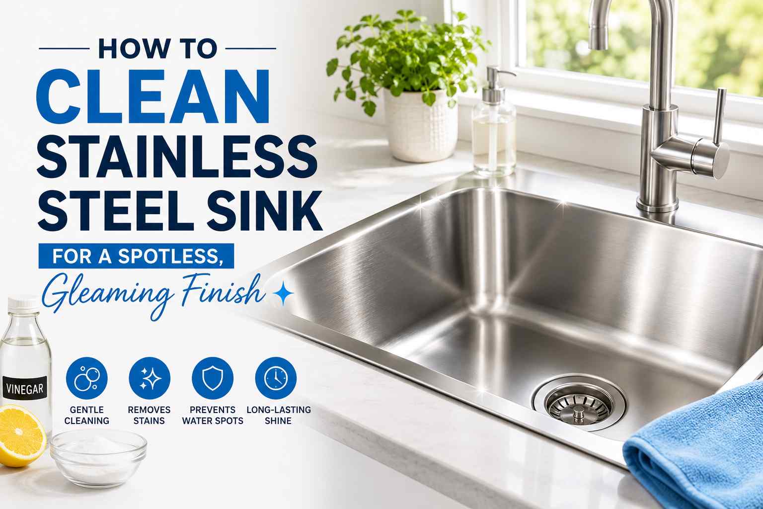 How to Clean Stainless Steel Sink for a Spotless, Gleaming Finish