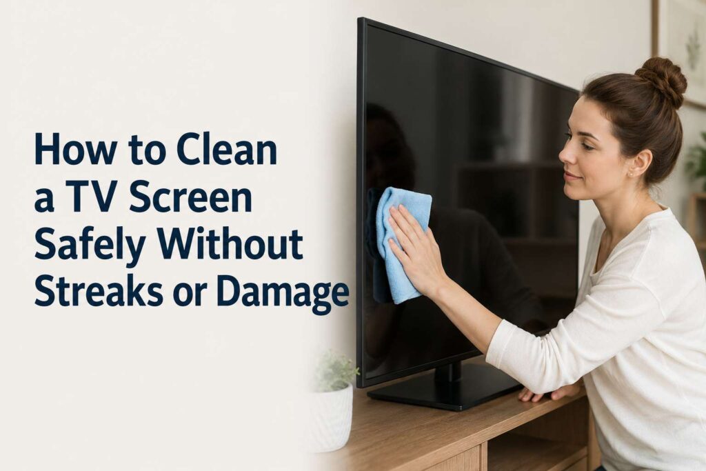 How to Clean a TV Screen Safely Without Streaks or Damage