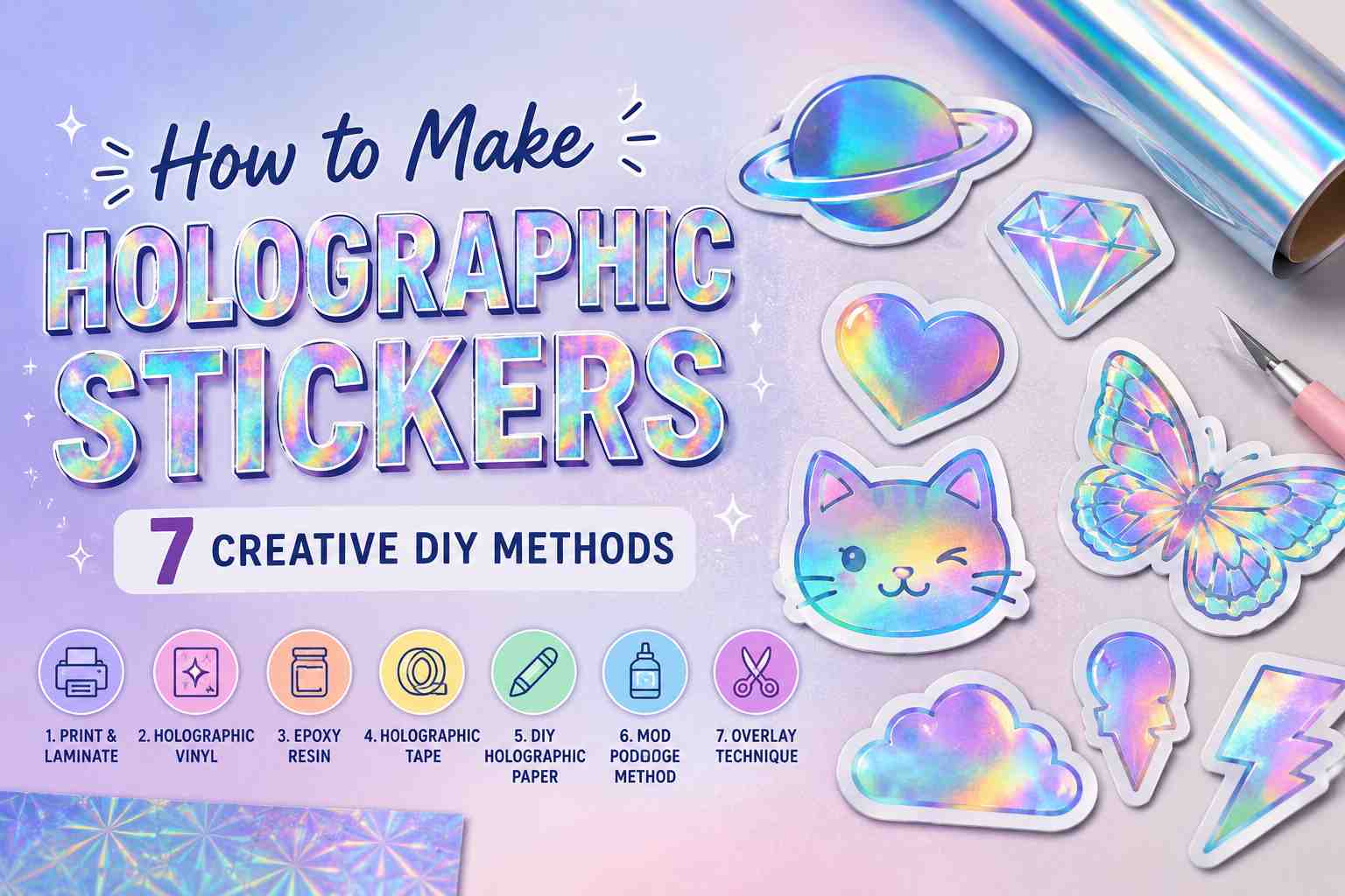 How to Make Holographic Stickers: 7 Creative DIY Methods