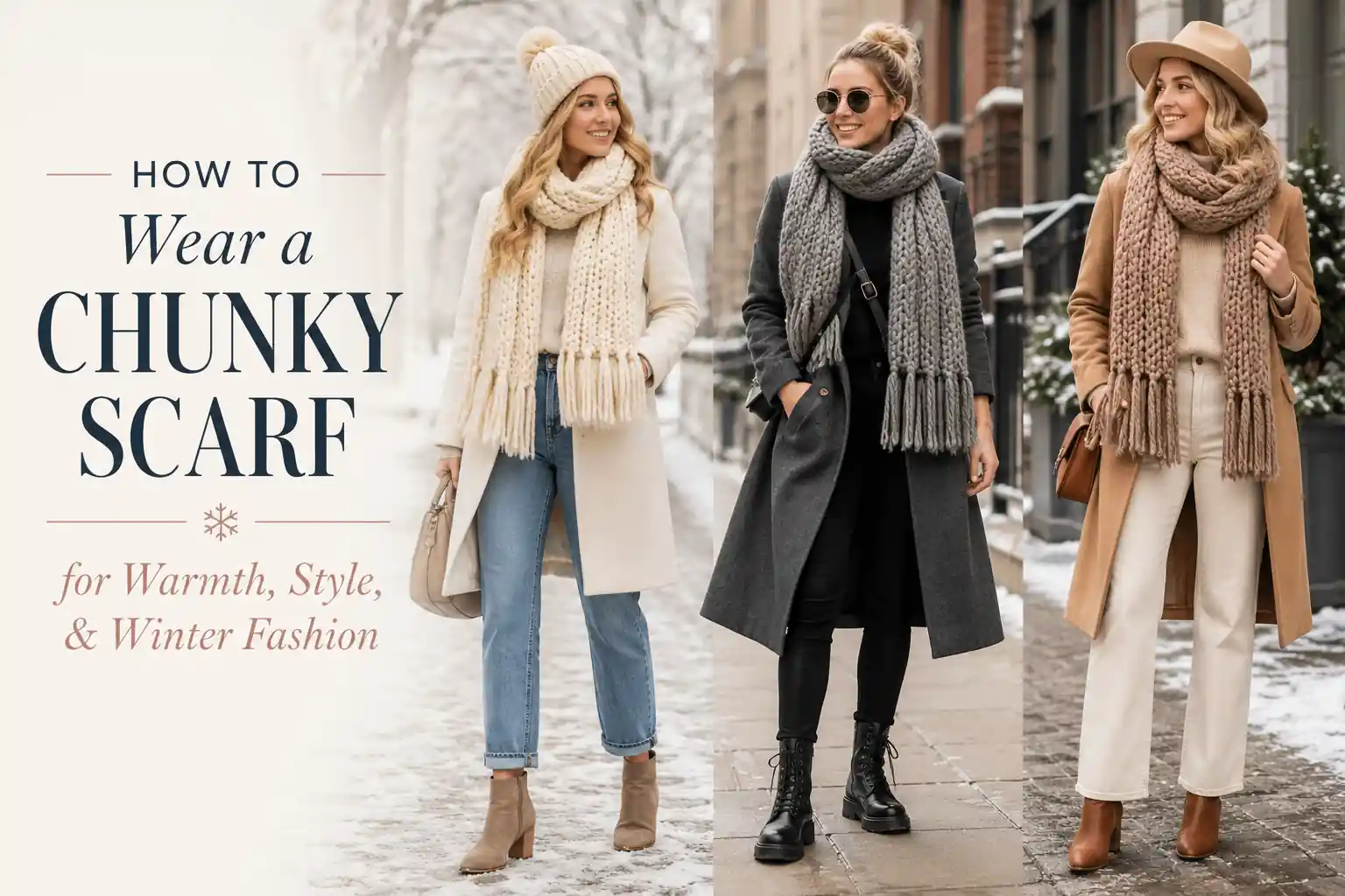 How to Wear a Chunky Scarf for Warmth, Style, & Winter Fashion