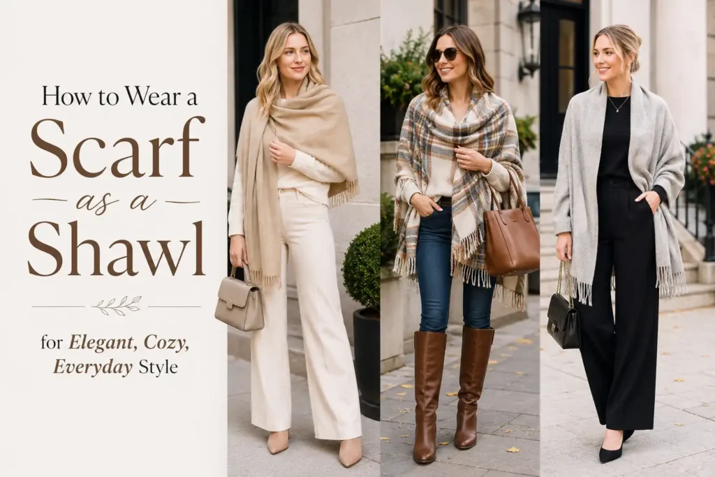 How to Wear a Scarf as a Shawl for Elegant, Cozy, Everyday Style