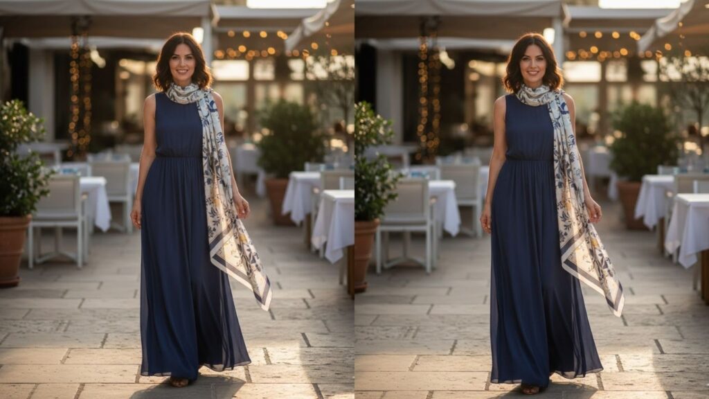 How to Wear a Scarf with a Sleeveless Dress