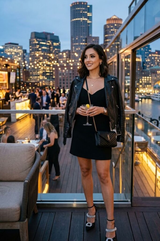 1. Little Black Dress With Statement Heels