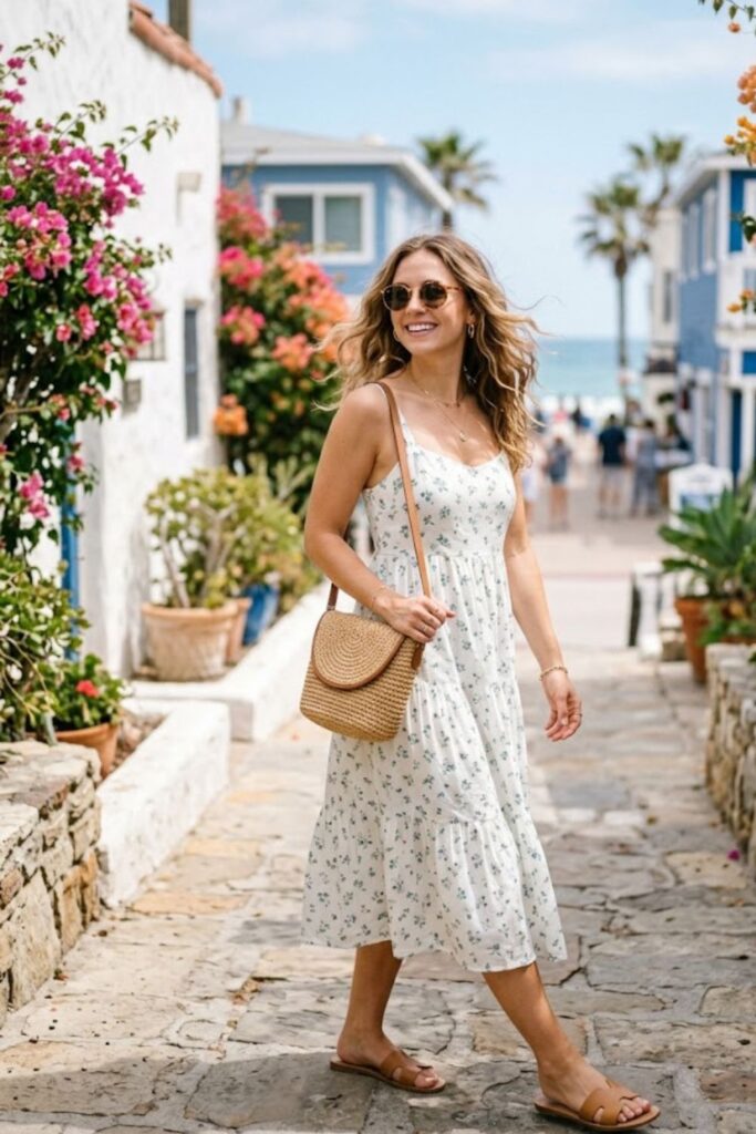 1. Sundress with Sandals