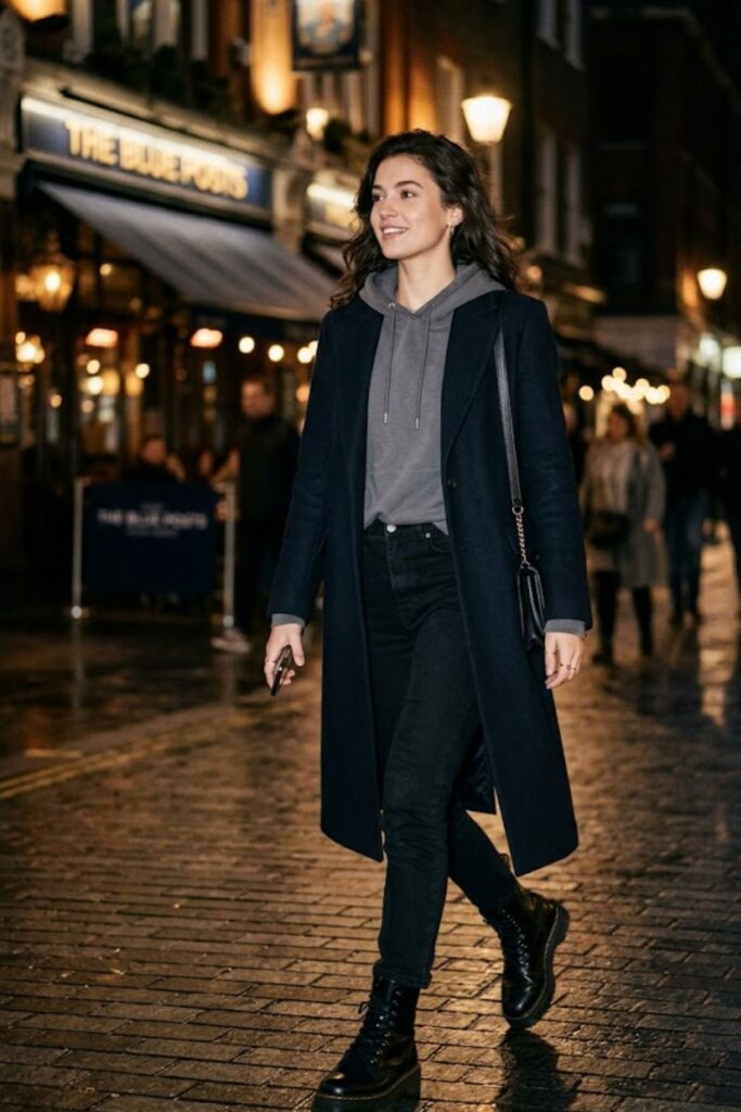 10. Casual Hoodie With Tailored Overcoat