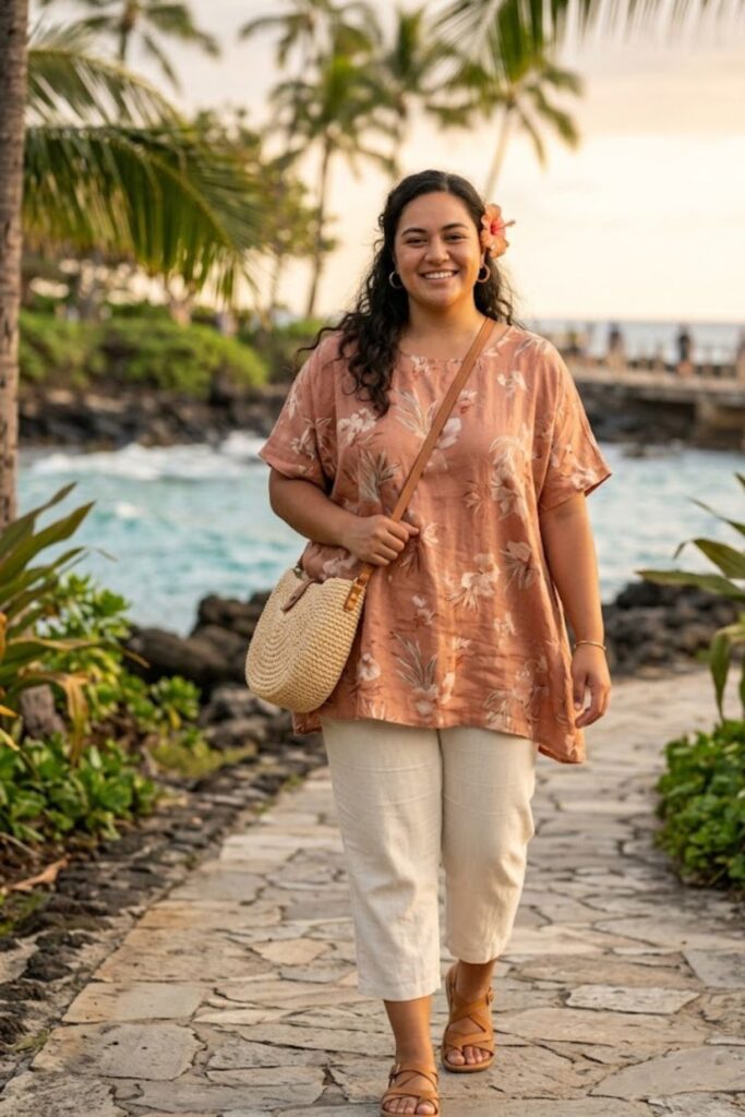 10. Cropped Linen Pants With Tunic
