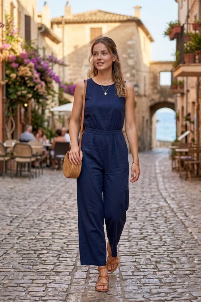 10. Jumpsuit With Sandals