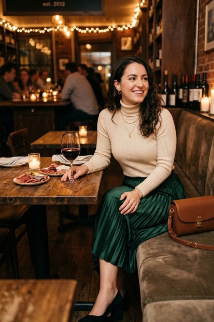 10. Knit Top With Midi Skirt