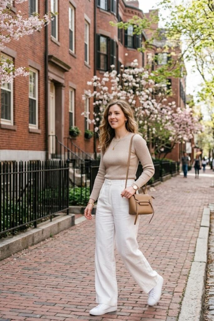 10. Knit Top With Wide-Leg Pants