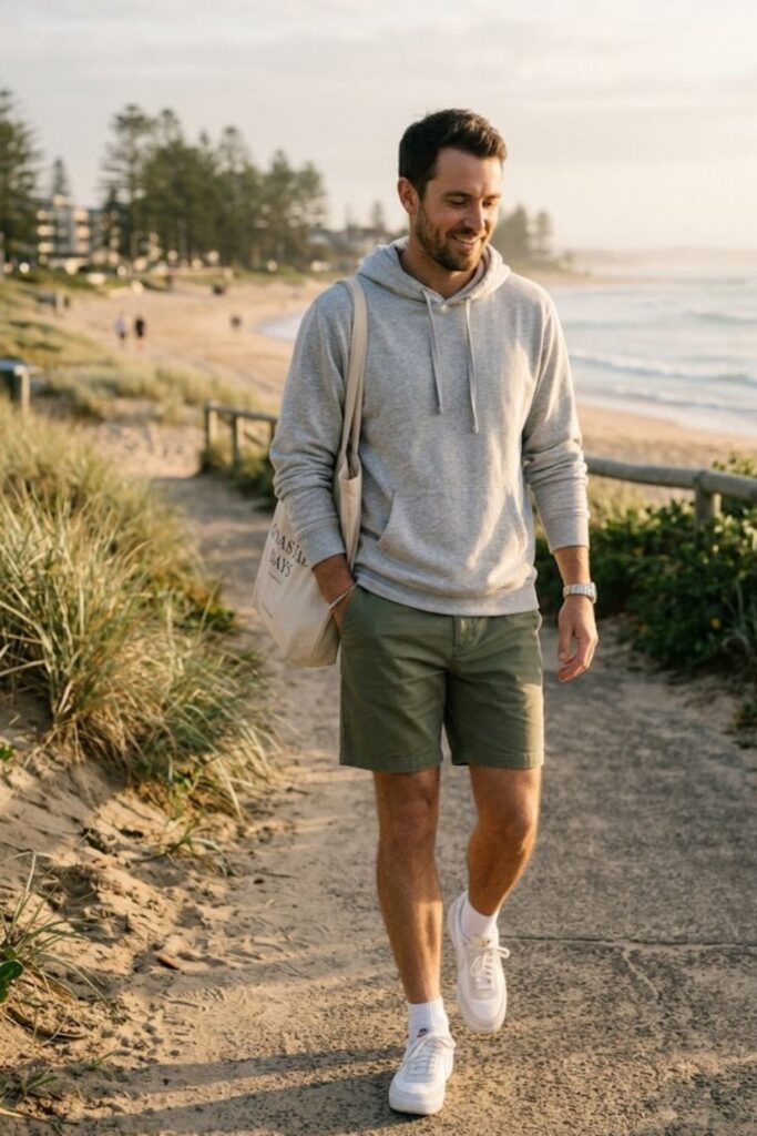 11. Lightweight Hoodie with Shorts