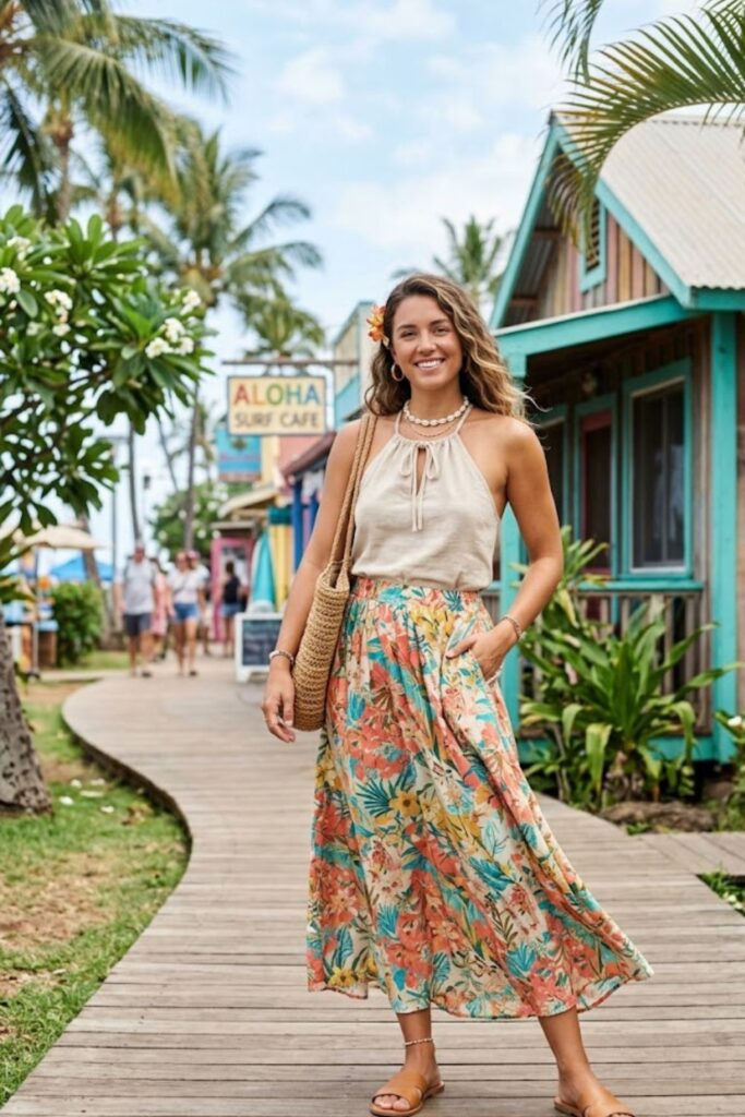 12. Boho Skirt with Halter Top