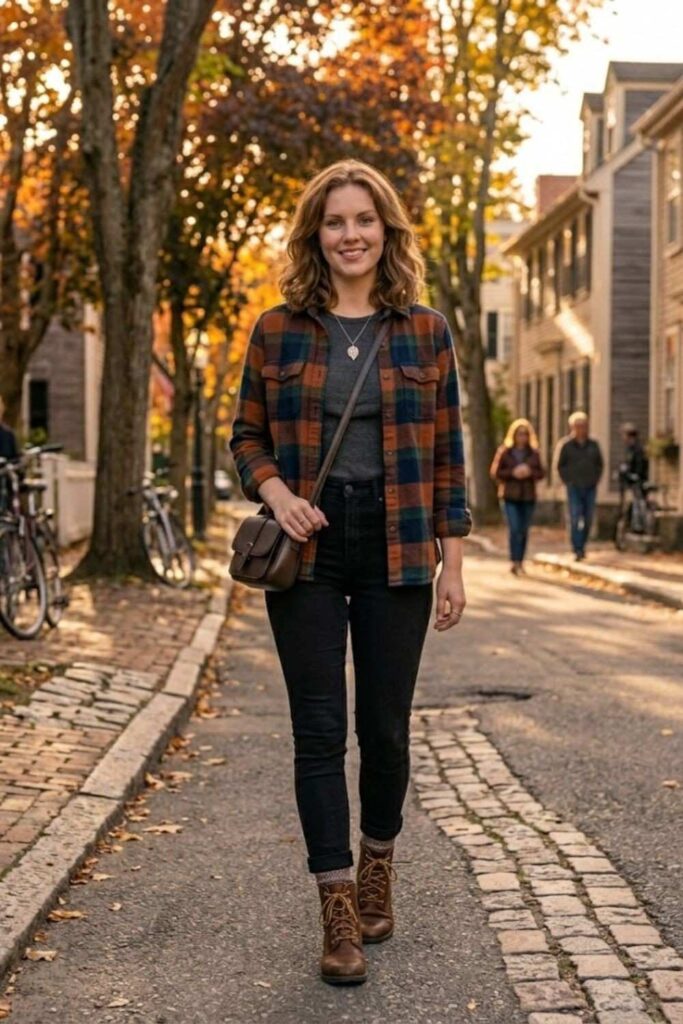 12. Flannel Shirt with Black Jeans