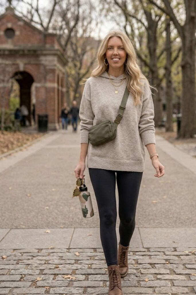 12. Hoodie with Leggings and Boots