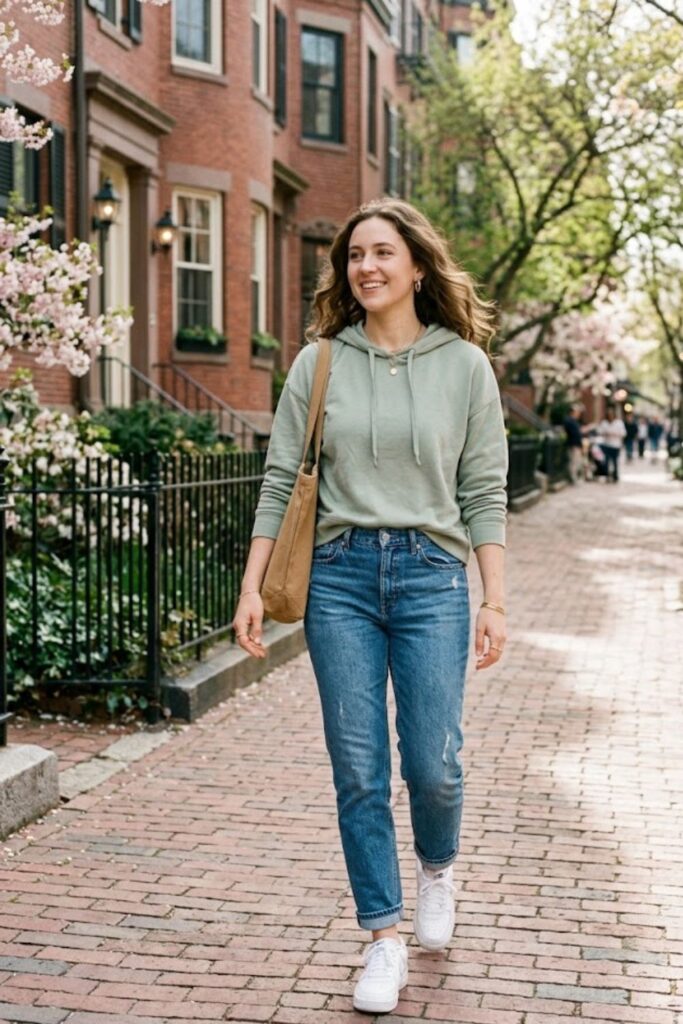 12. Light Hoodie With Jeans
